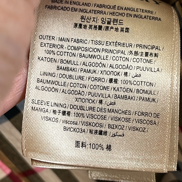 Burberry Short-length Kensington Heritage Trench Coat Men's size 44 in Honey NWT - Picture 13 of 16